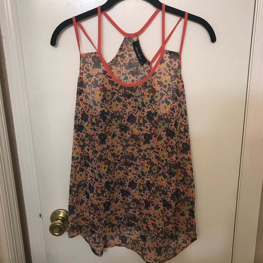 Sheer floral top